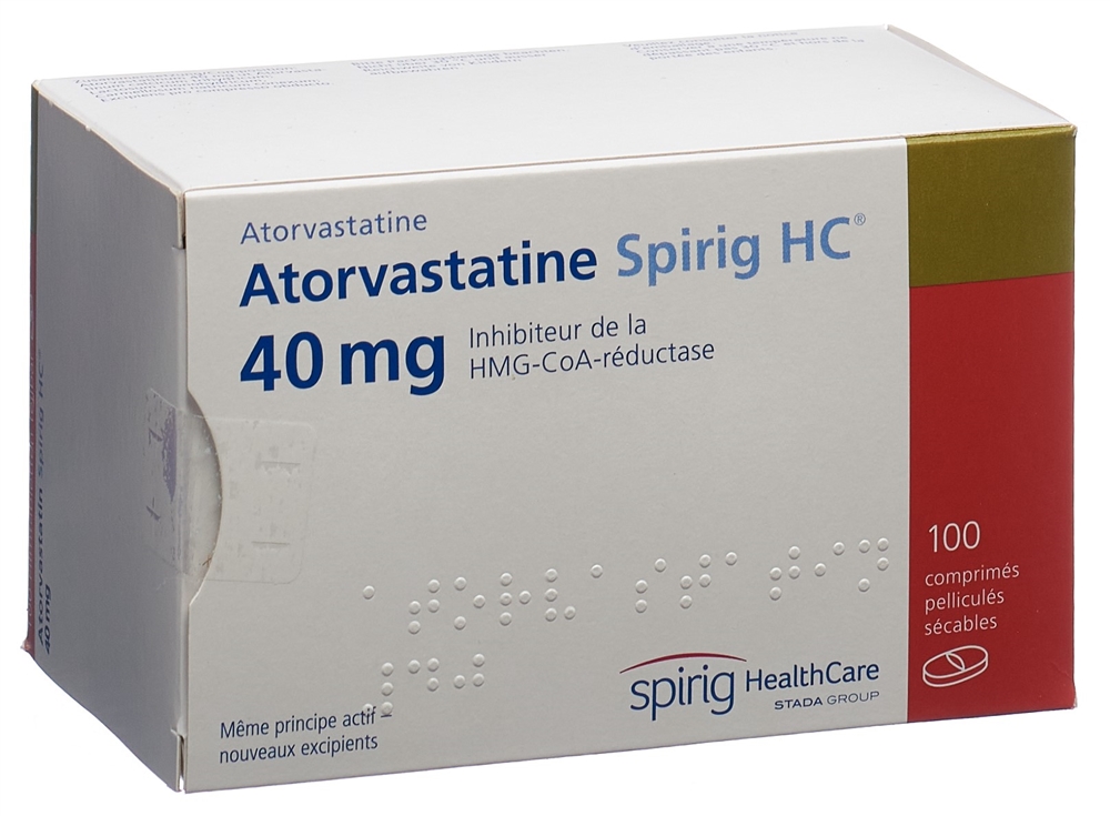 ATORVASTATINE Spirig HC cpr pellic 40 mg 100 pce