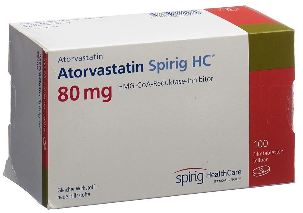 ATORVASTATINE Spirig HC cpr pellic 80 mg 100 pce
