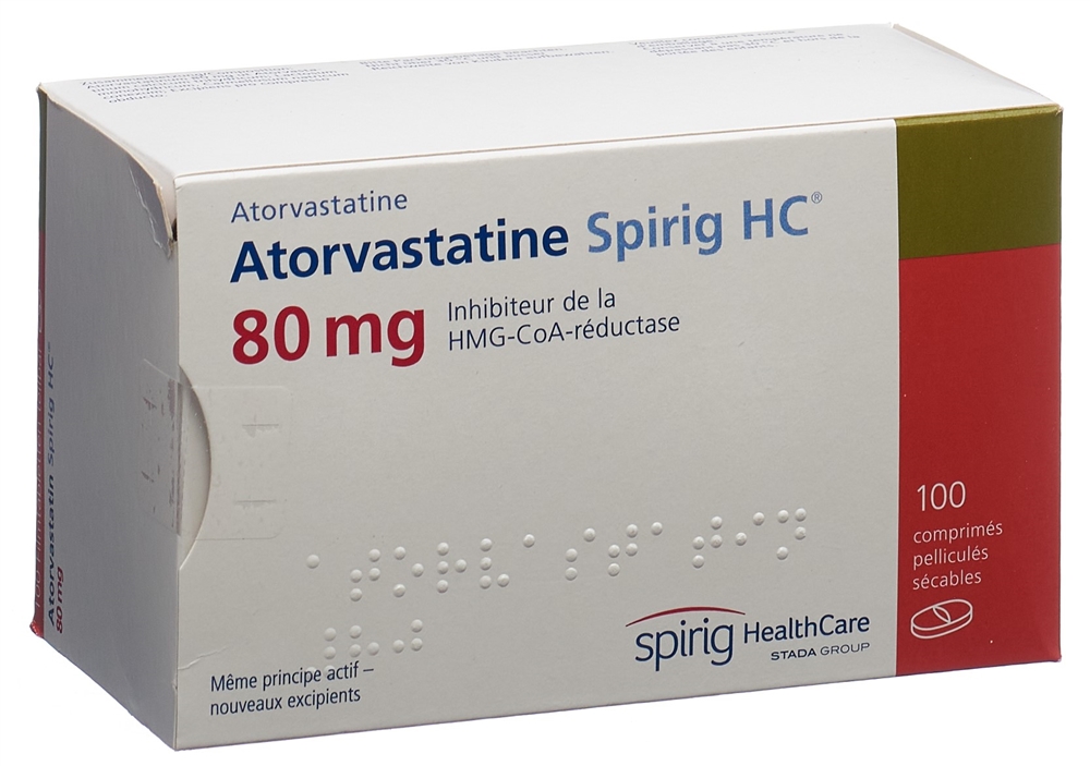 ATORVASTATINE Spirig HC cpr pellic 80 mg 100 pce