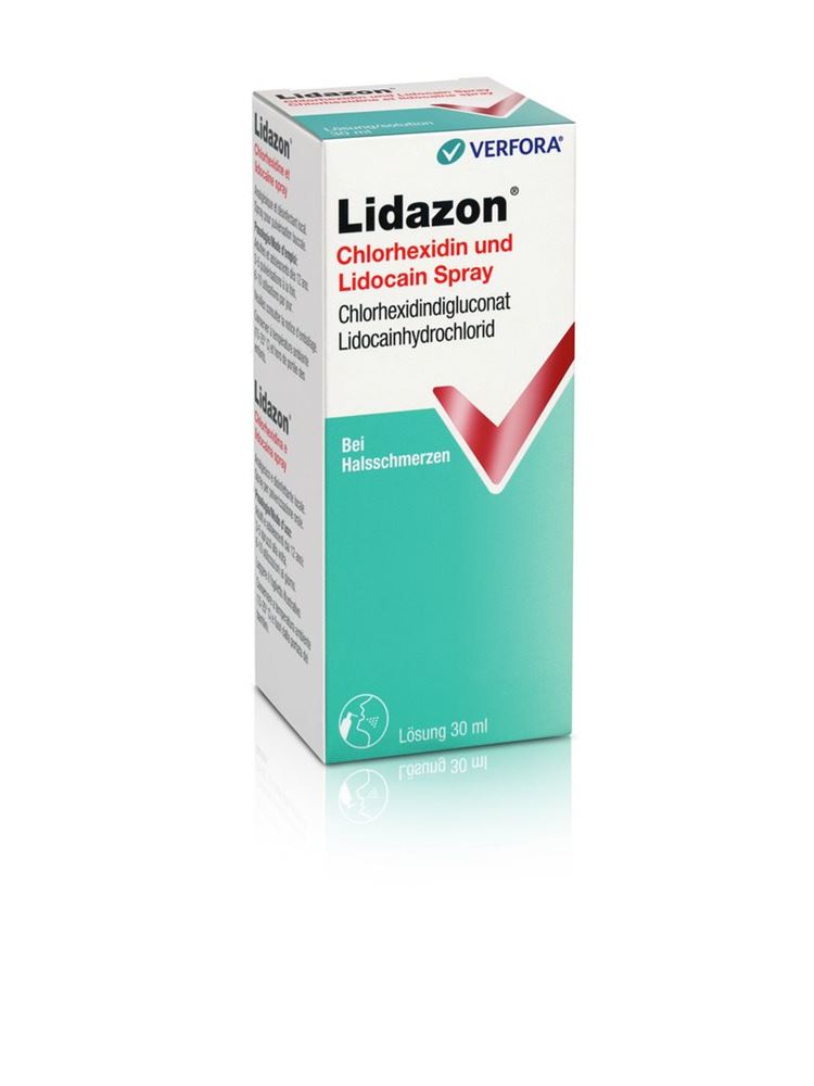 Lidazon chlorhexidine et lidocaine spray, solution