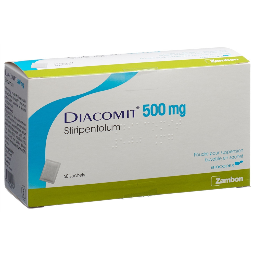 DIACOMIT pdr 500 mg p susp sach 60 pce