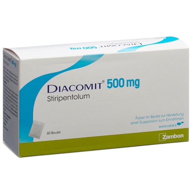 DIACOMIT pdr 500 mg p susp sach 60 pce