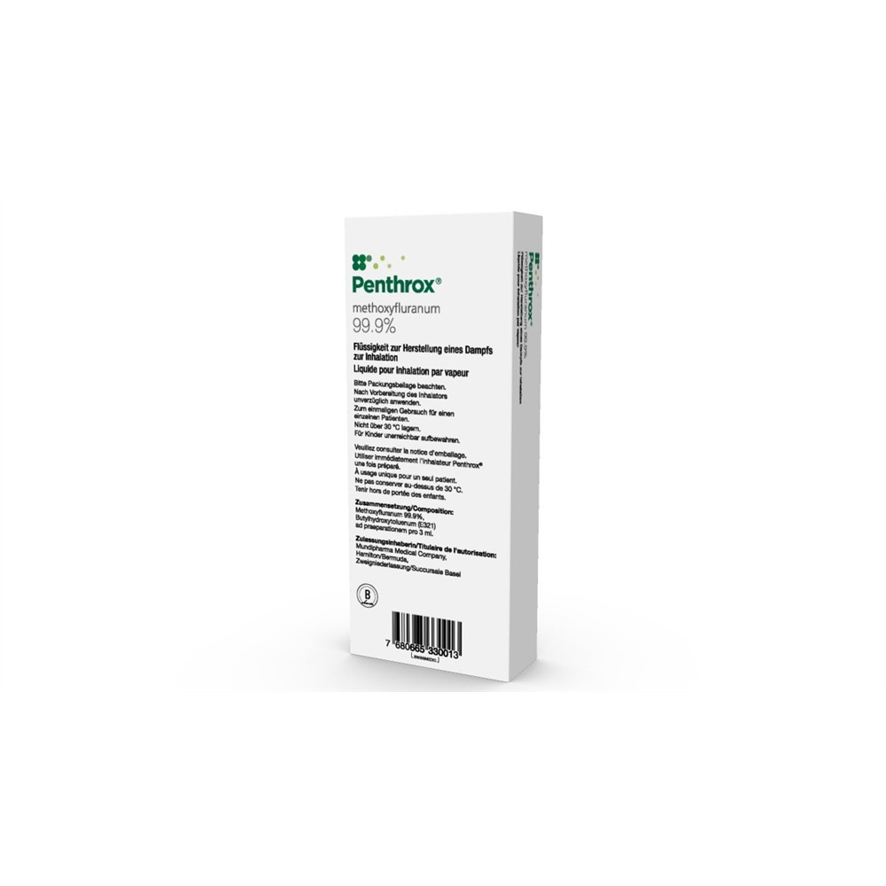 Penthrox, liquide pour inhalation par vapeur