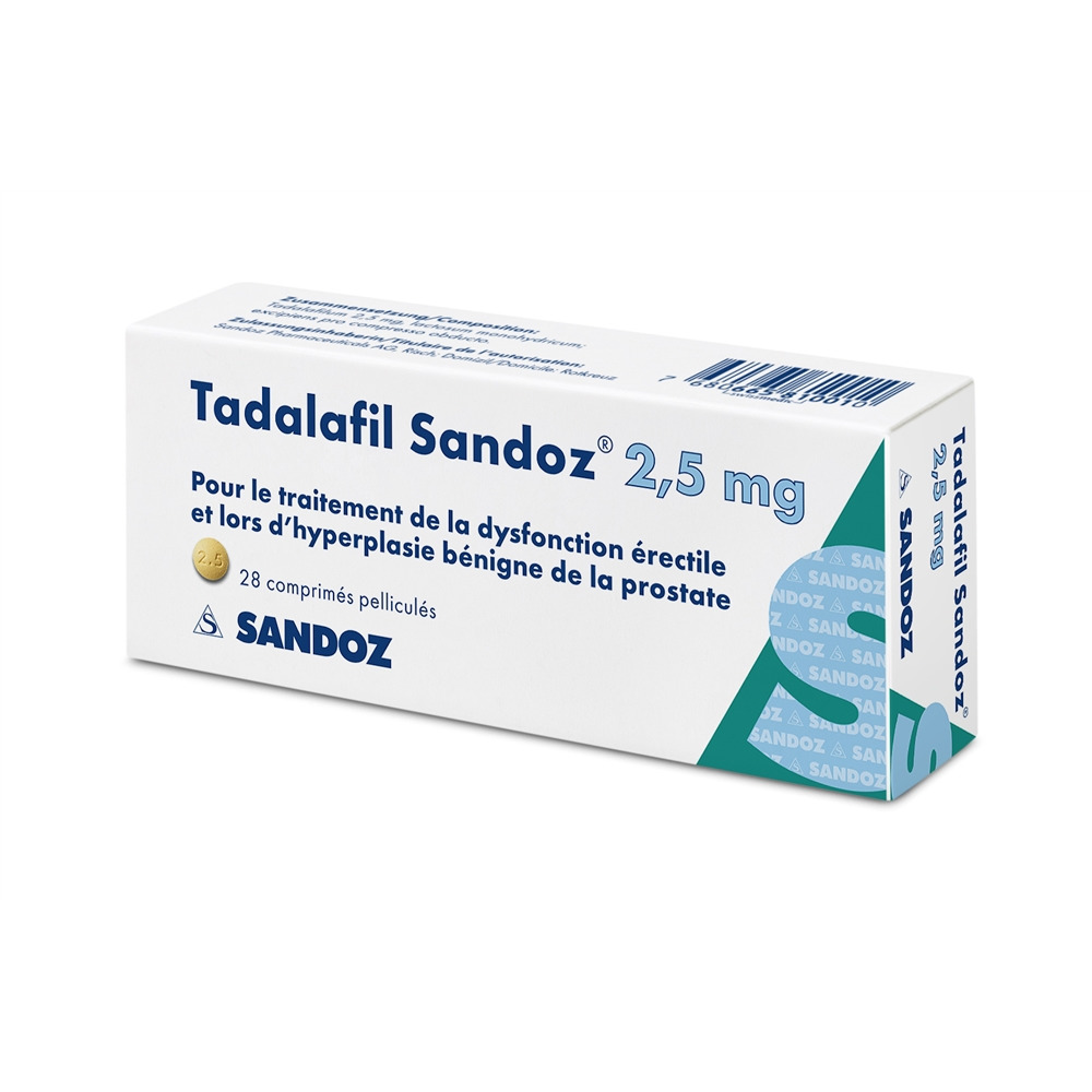 TADALAFIL Sandoz cpr pell 2.5 mg 28 pce