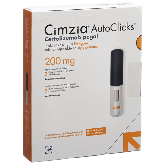 Cimzia AutoClicks 200 mg, solution injectable en stylo prérempli