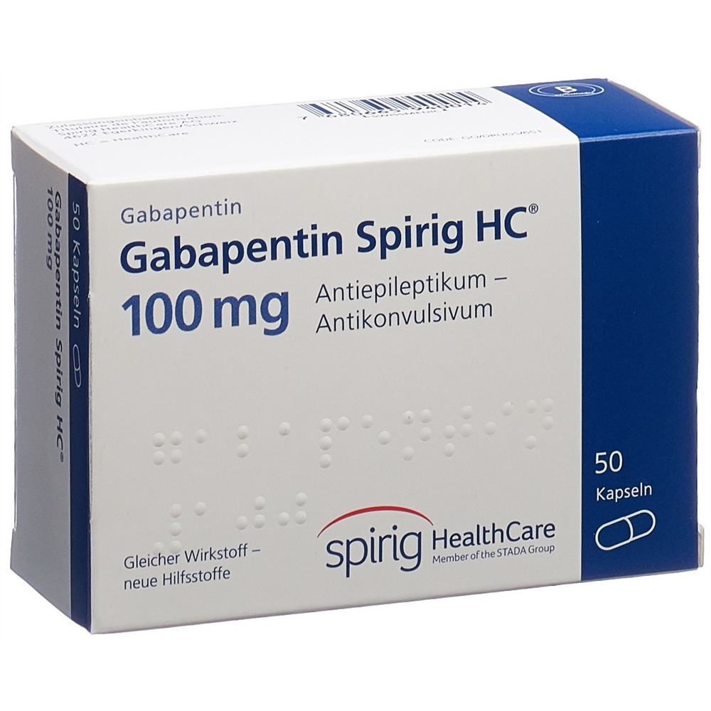 GABAPENTINE Spirig HC 100mg caps 100 mg 50 pce