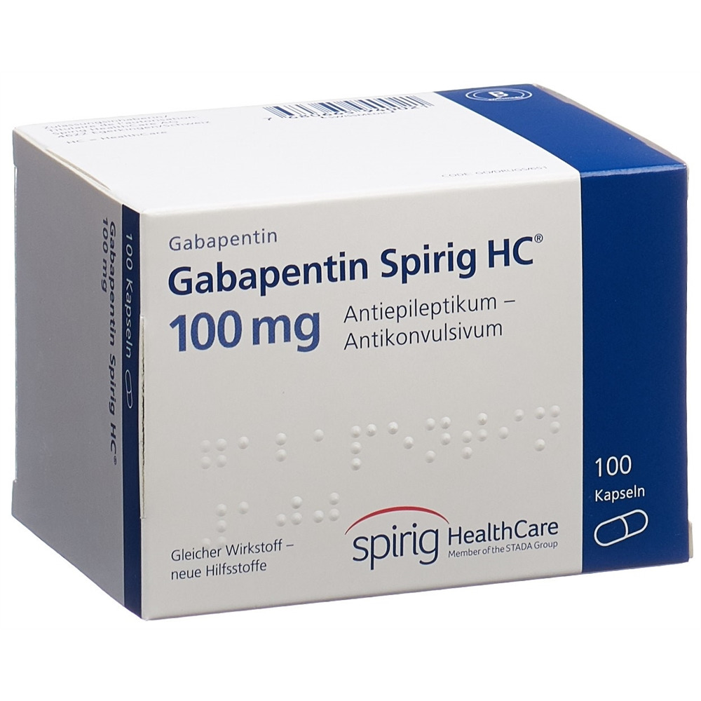 GABAPENTINE Spirig HC 100mg caps 100 mg 100 pce