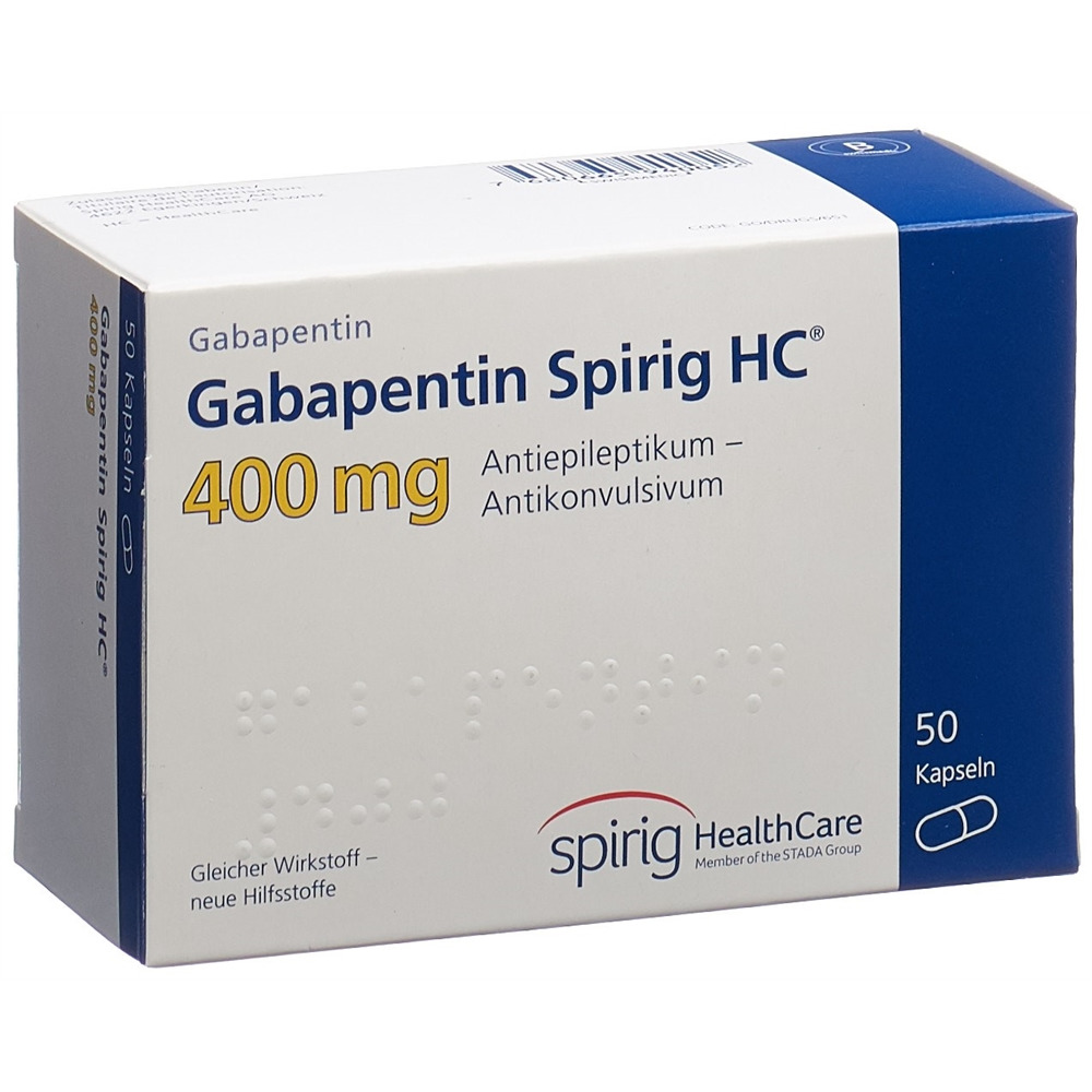 GABAPENTINE Spirig HC 400mg caps 400 mg 50 pce