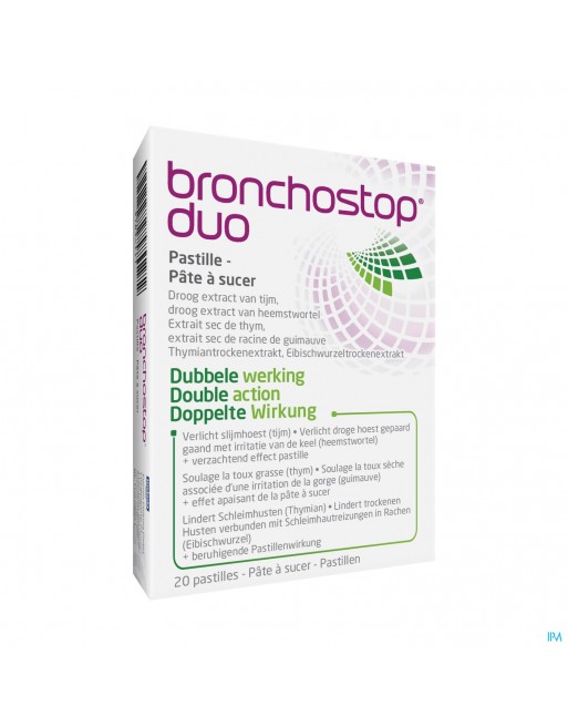 BRONCHOSTOP DUO pastilles contre la toux 20 pce