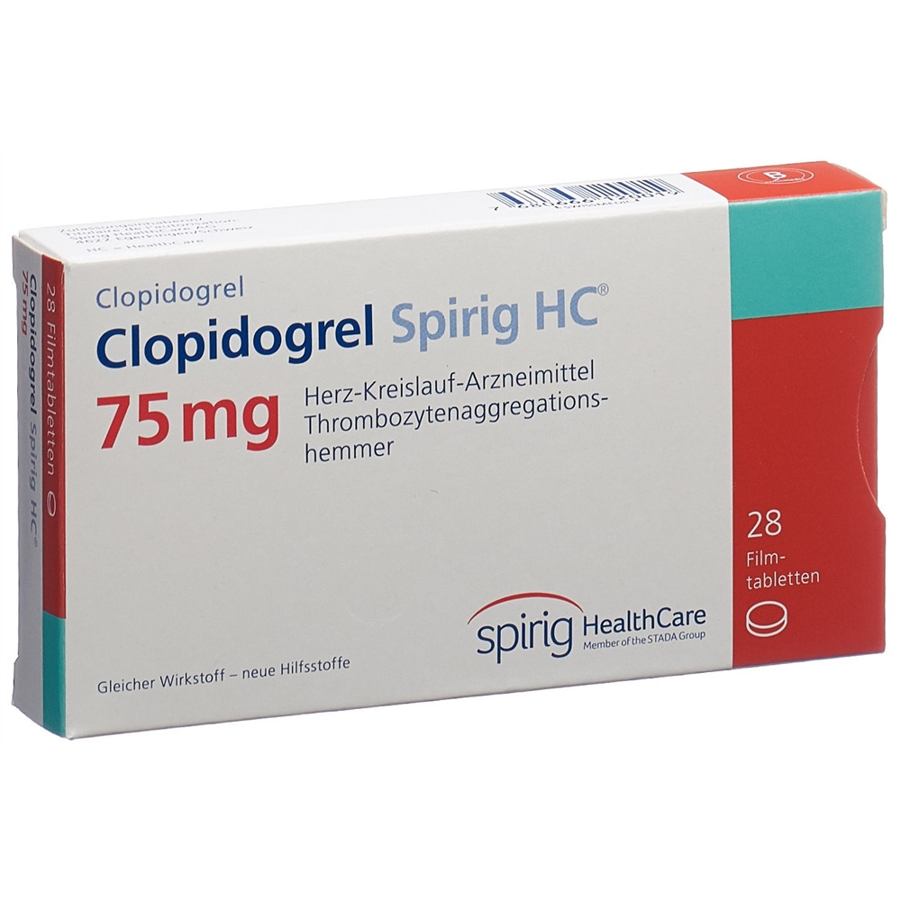 CLOPIDOGREL Spirig HC cpr pellic 75mg 28 pce