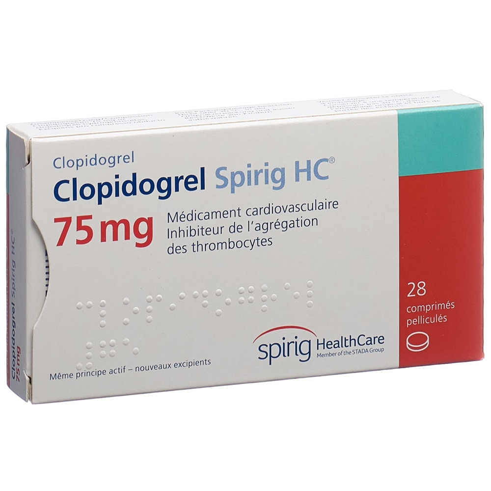 CLOPIDOGREL Spirig HC cpr pellic 75mg 28 pce