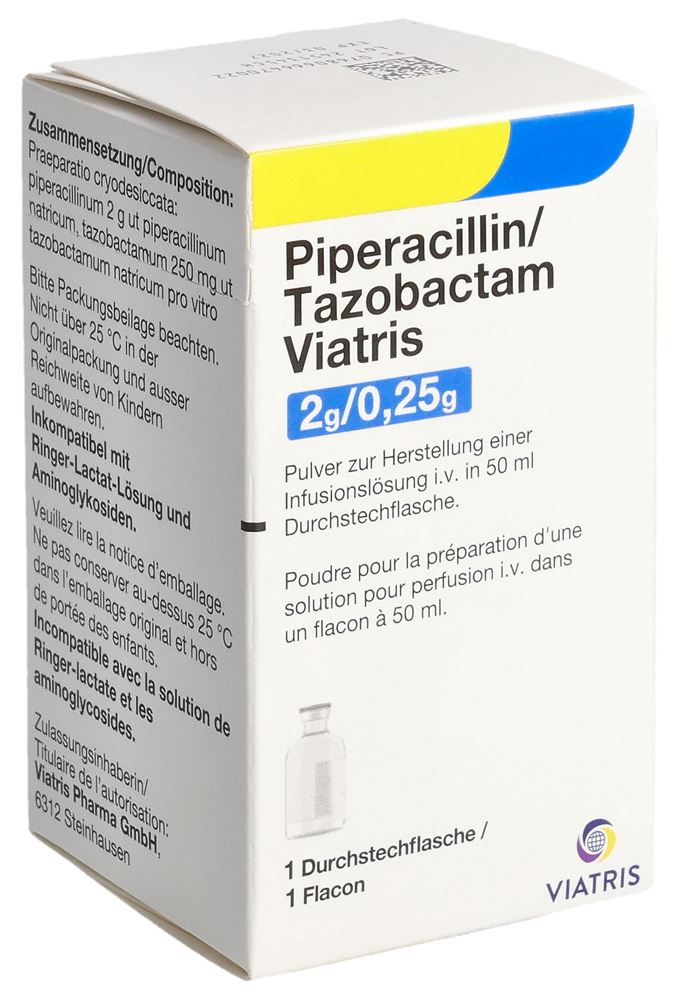 PIPERACILLIN TAZOB. Viatris 2 g/0.25 g flac