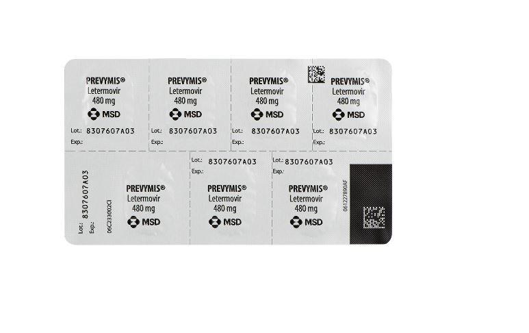 PREVYMIS cpr pellic 480 mg 28 pce