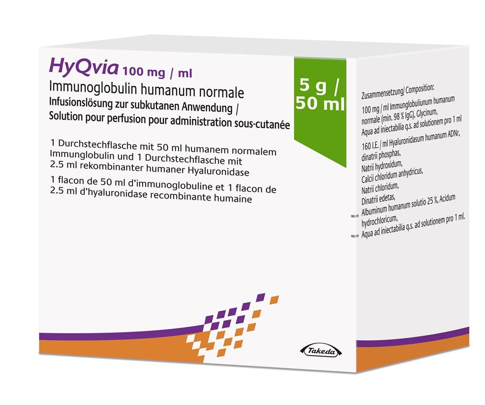 HYQVIA sol perf 5 g/50ml double flacons 50 ml