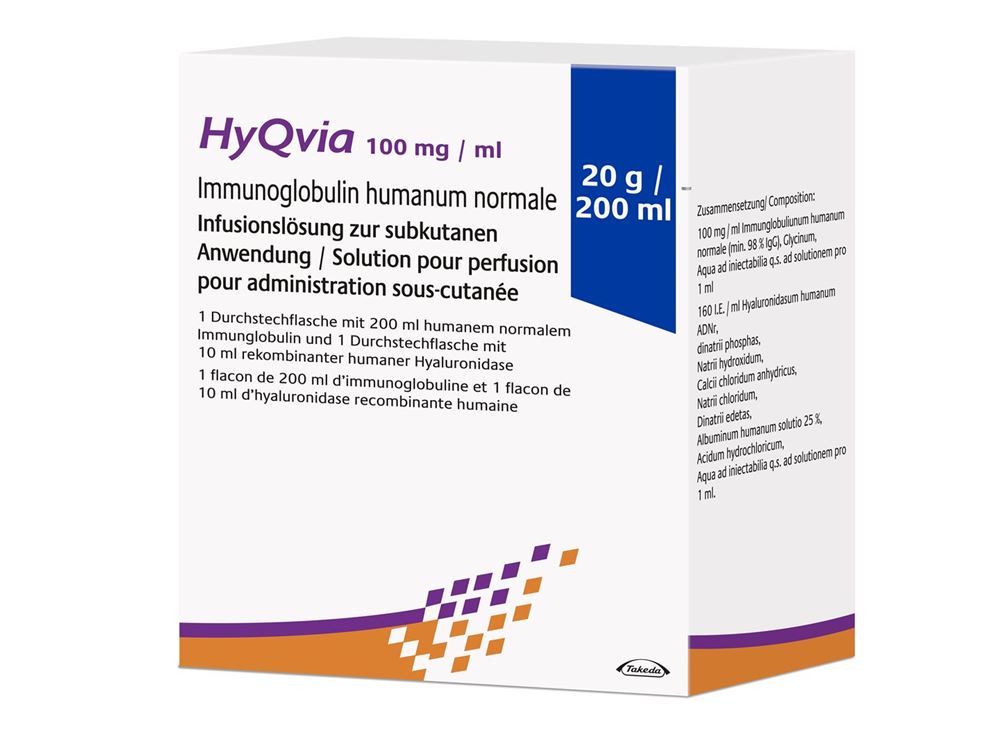 HYQVIA sol perf 20 g/200ml double flacons 200 ml