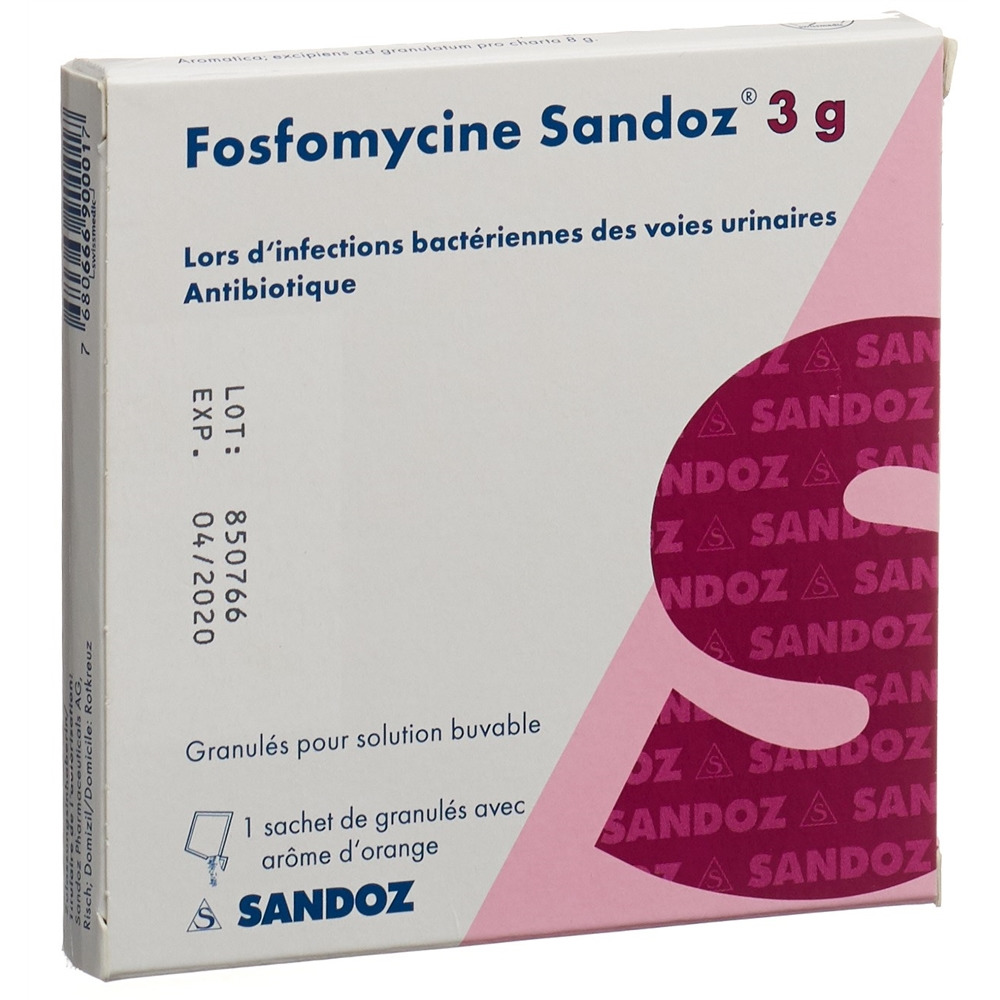 FOSFOMYCINE Sandoz gran 3 g sach