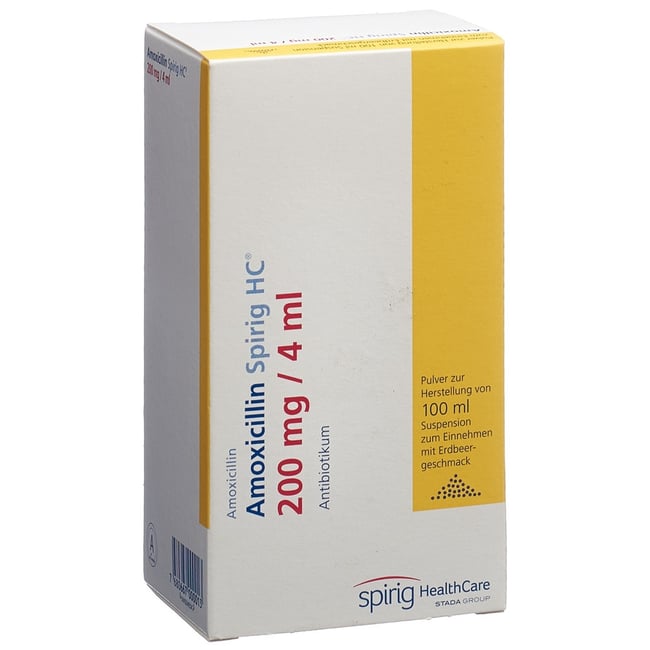 Amoxicillin Spirig HC 200 mg/4 ml, Pulver zur Herstellung einer Suspension zum Einnehmen