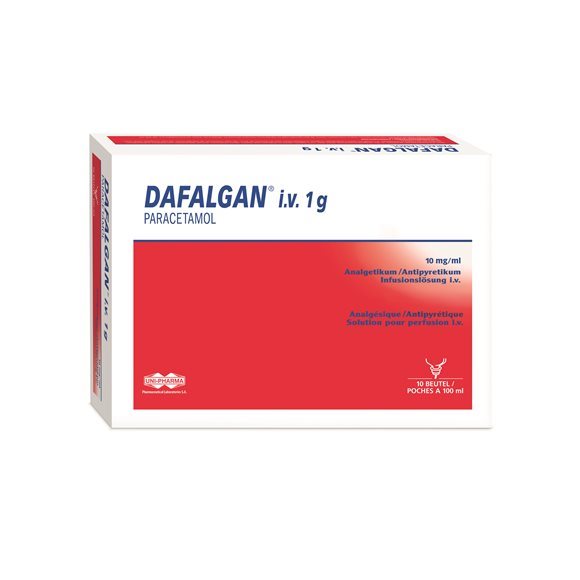 DAFALGAN i.v. solution perfusion 1 g/100ml 10 pce