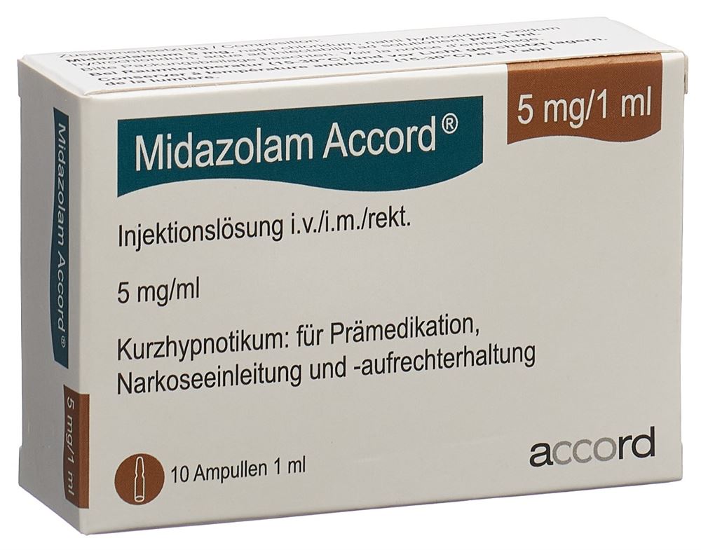 MIDAZOLAM Accord 5 mg/1 mL sol perf 10x1mL pc