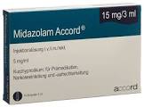 Midazolam Accord 15 mg/3 mL, Injektionslösung