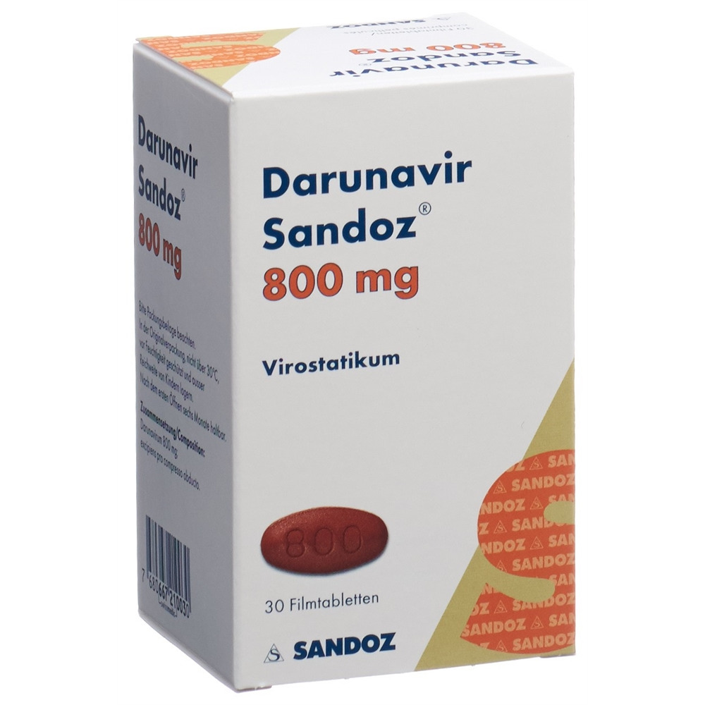 DARUNAVIR Sandoz cpr pell 800 mg bte 30 pce