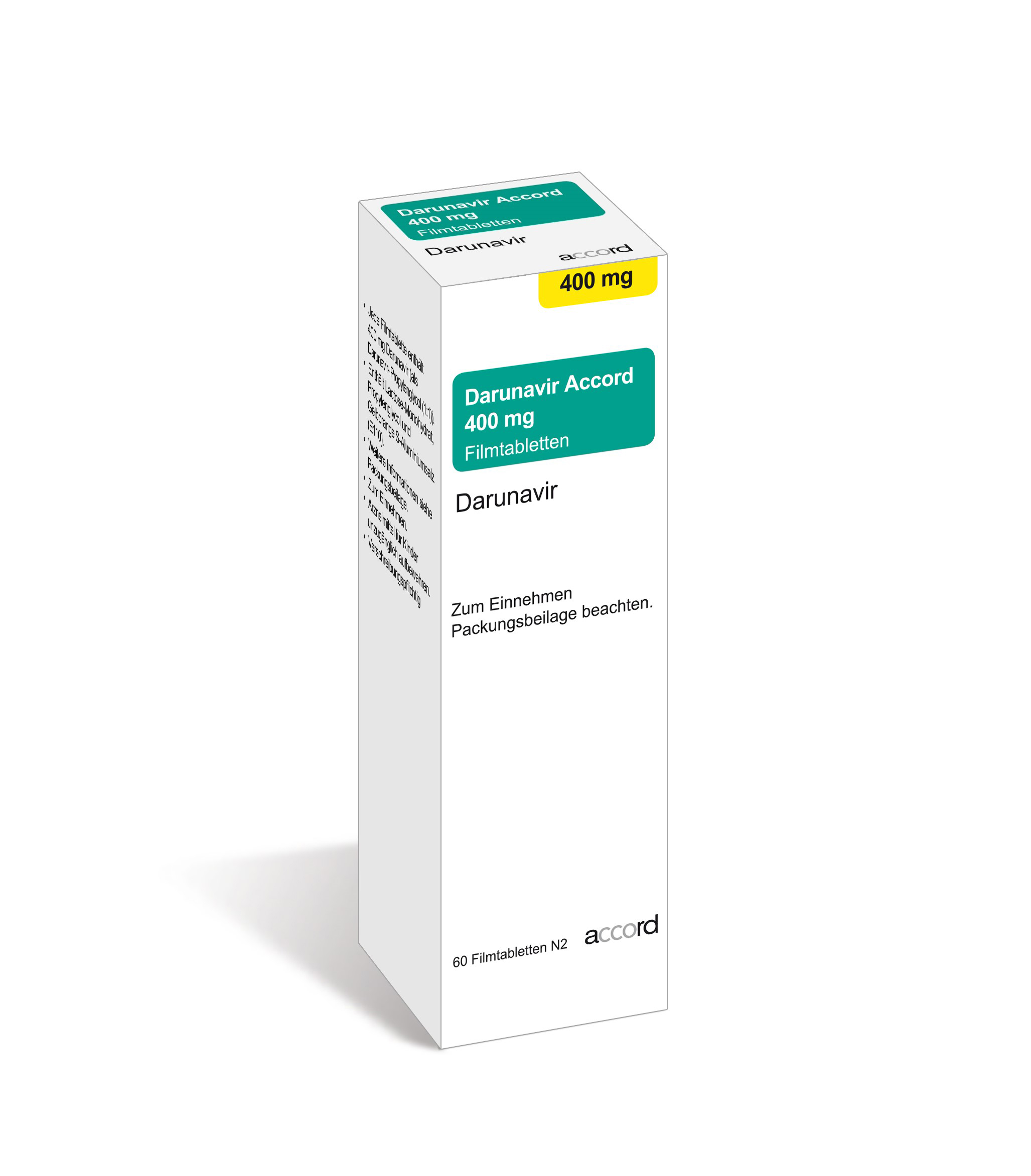 Darunavir Sandoz 400 mg, Filmtabletten
