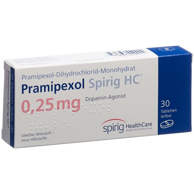 Pramipexol Spirig HC 0.25 mg, Tabletten