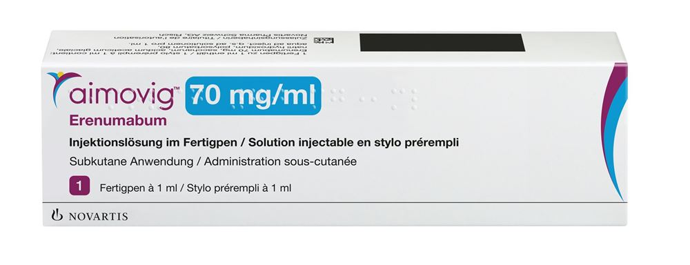 AIMOVIG sol inj 70 mg/ml stylo pré-remp 1 ml
