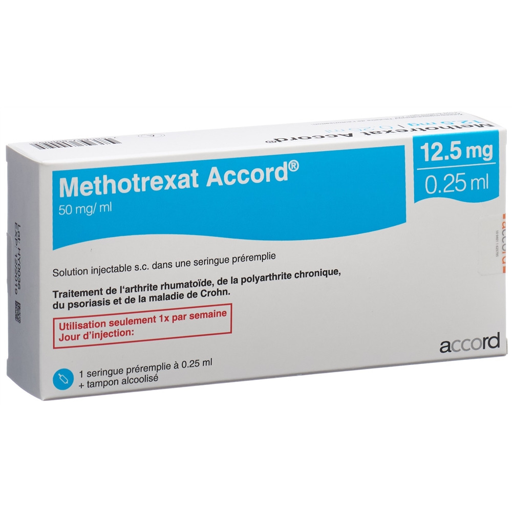METHOTREXAT Accord 12.5mg/0.25ml sol inj sér pré