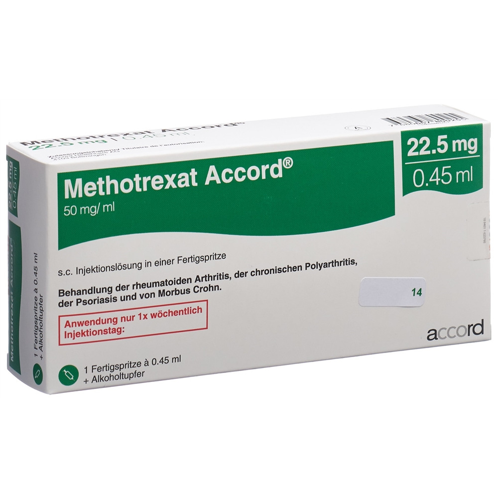 METHOTREXAT Accord 22.5mg/0.45ml sol inj sér pré
