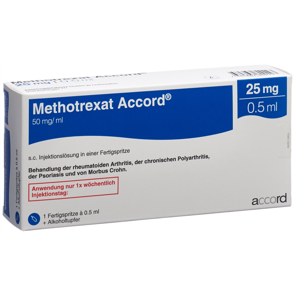 METHOTREXAT Accord 25 mg/0.5 ml sol inj sér pré