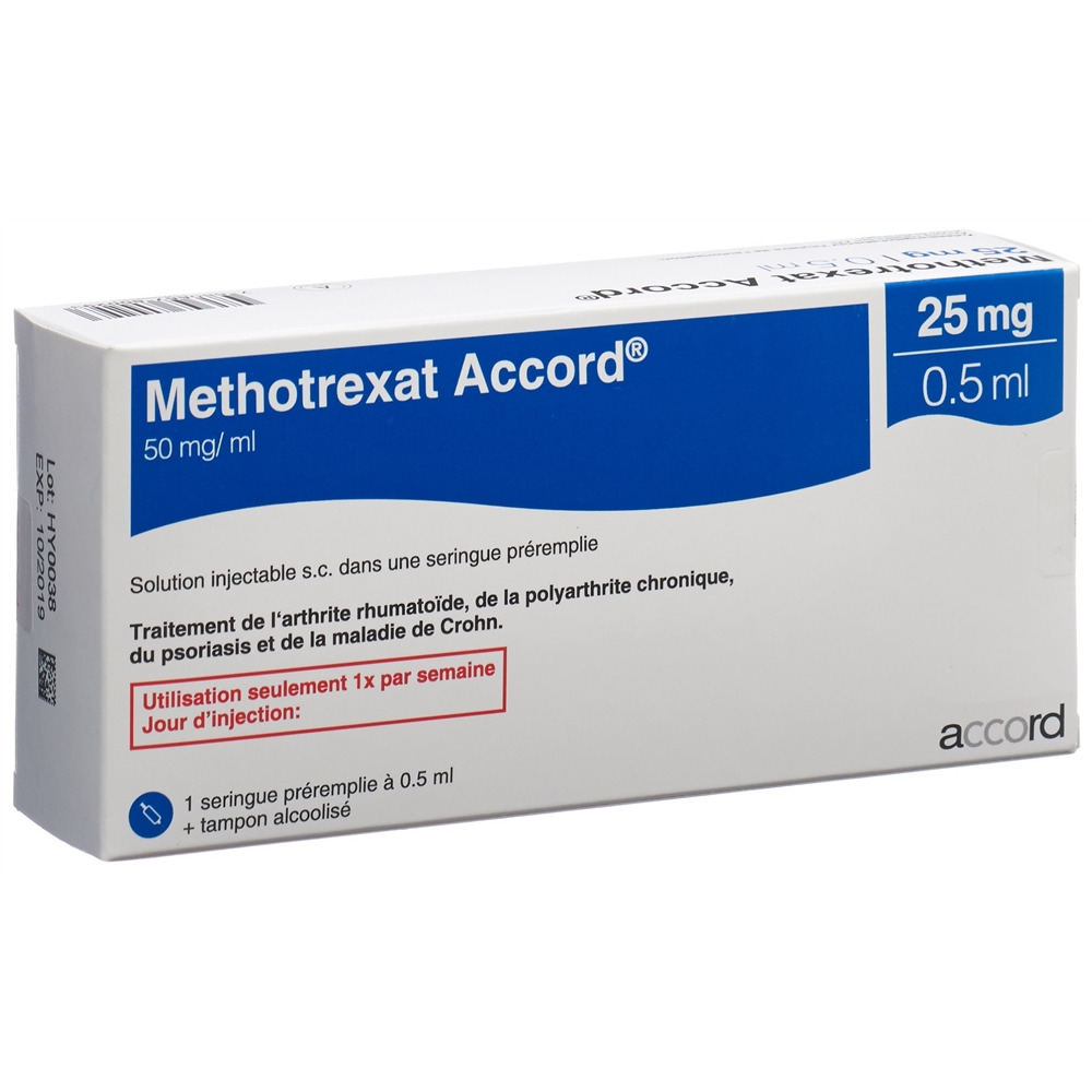 METHOTREXAT Accord 25 mg/0.5 ml sol inj sér pré