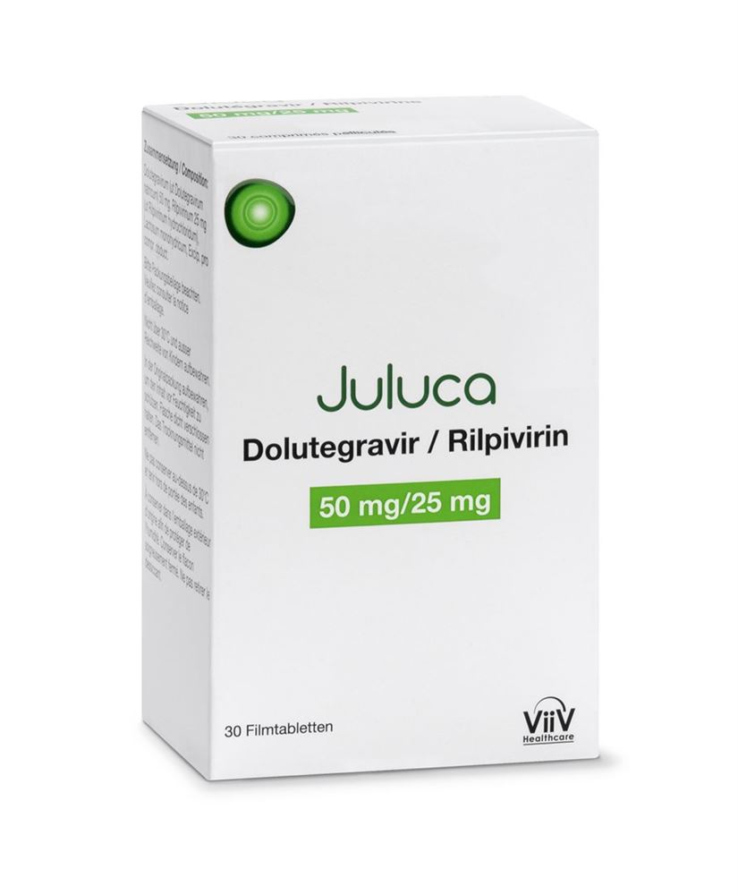 JULUCA cpr pell 50/25 mg bte 30 pce