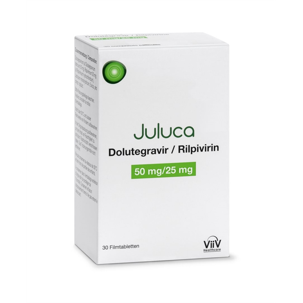 JULUCA cpr pell 50/25 mg bte 30 pce