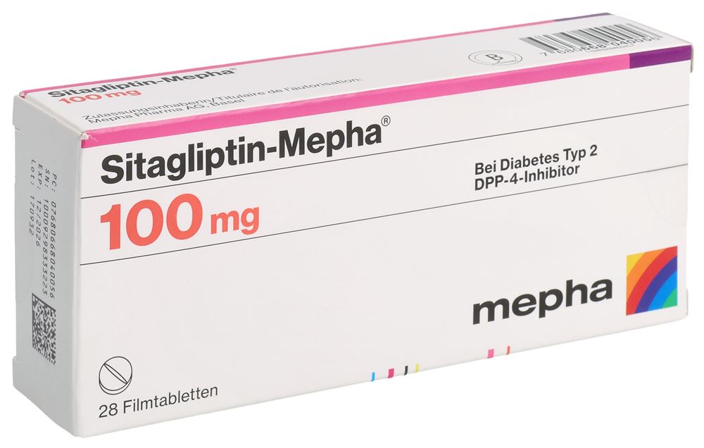 SITAGLIPTIN Mepha cpr pell 100 mg 28 pce