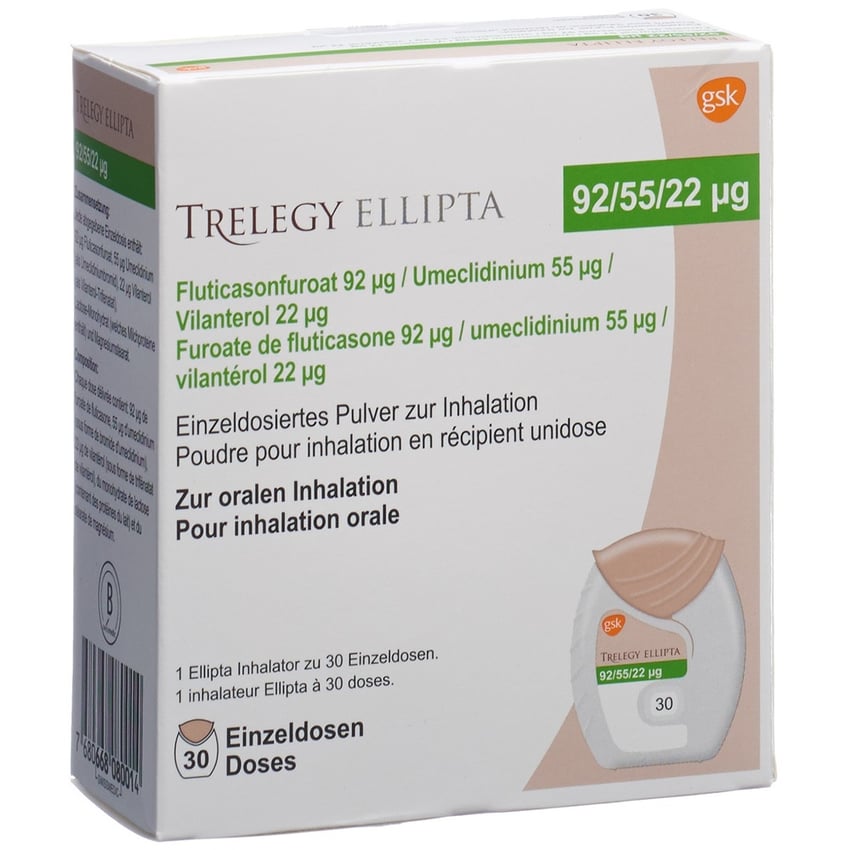 Trelegy Ellipta, Einzeldosiertes Pulver zur Inhalation