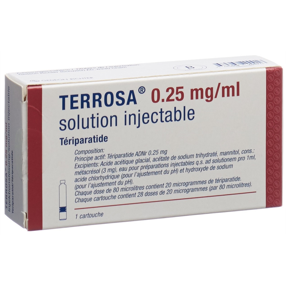 TERROSA sol inj 250 mcg/ml cartouche 2.4 ml