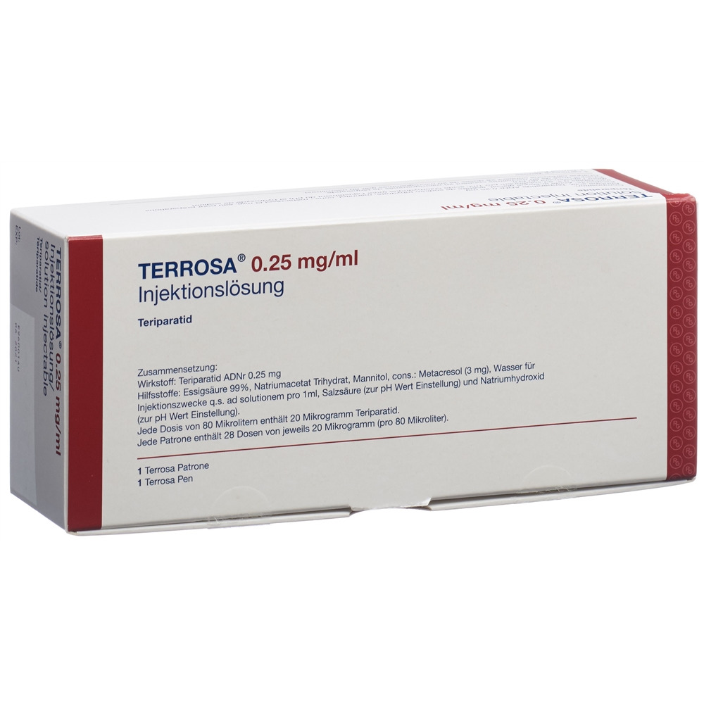 TERROSA sol inj 250 mcg/ml kit stylo+cartou 2.4 ml