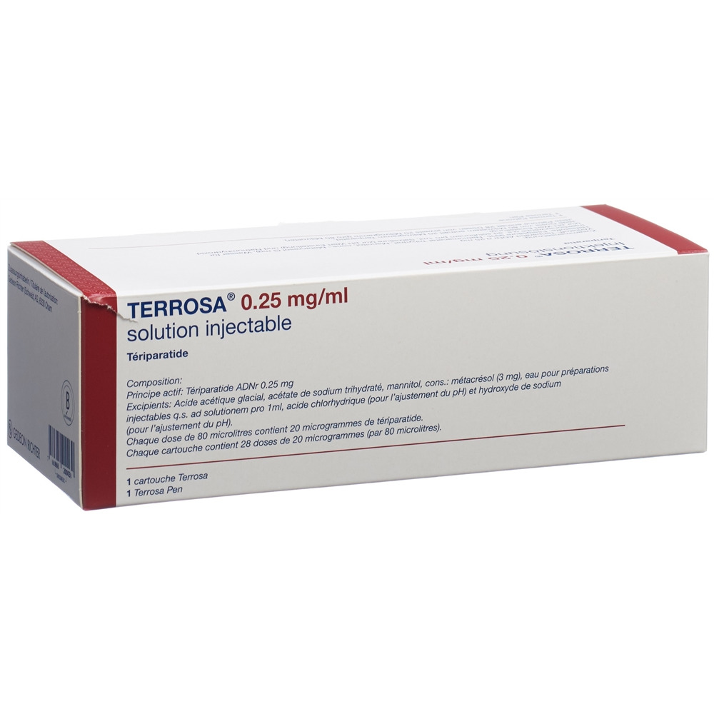 TERROSA sol inj 250 mcg/ml kit stylo+cartou 2.4 ml