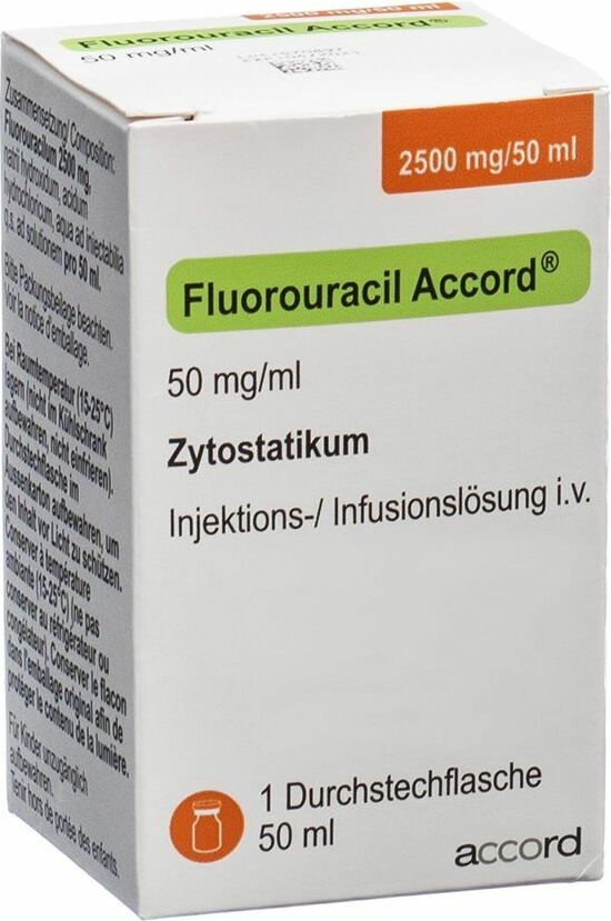 FLUOROURACIL Accord sol inj 2500 mg/50ml 50 ml