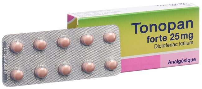 Tonopan forte 25 mg, Dragées