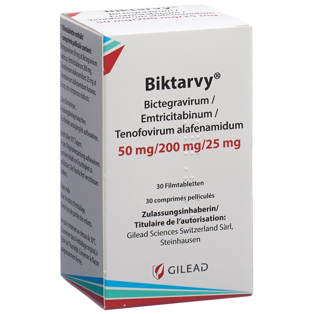 BIKTARVY cpr pell 50/200/25mg bte 30 pce