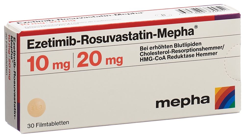 Ezetimib-Rosuvastatin-Mepha 10 mg/20 mg, Kapseln