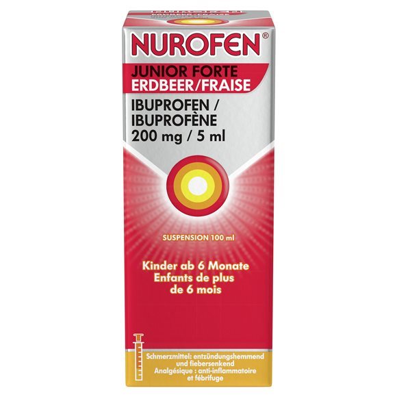 NUROFEN Junior forte susp 200 mg/5ml fraise 100 ml