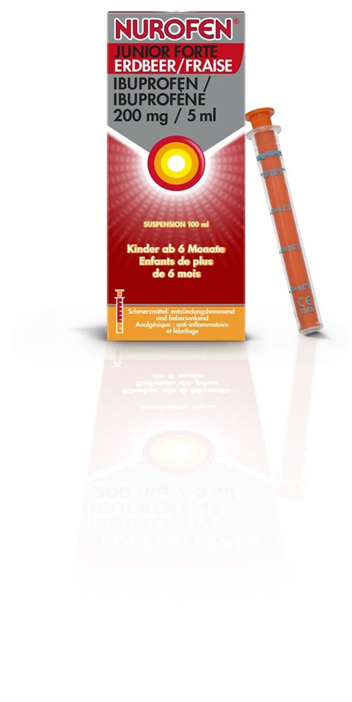 NUROFEN Junior forte susp 200 mg/5ml fraise 100 ml