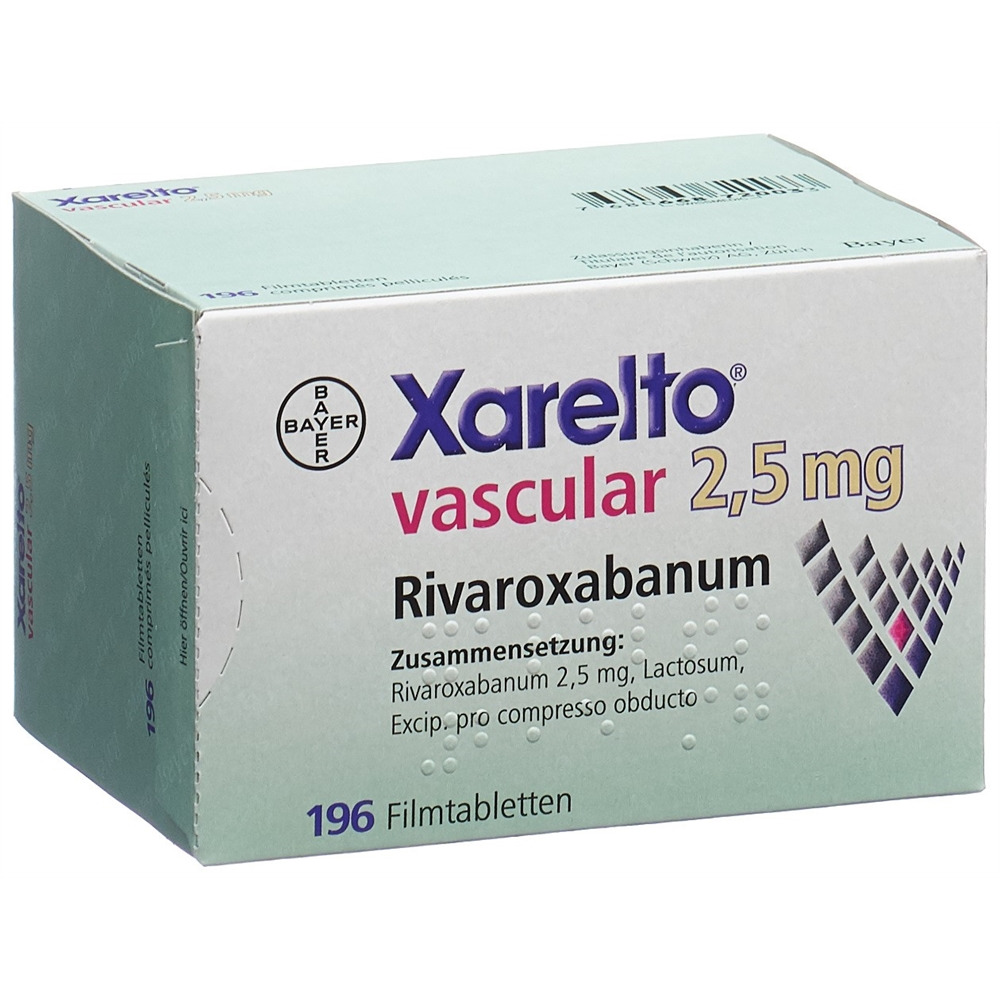 XARELTO vascular cpr pell 2.5 mg 196 pce