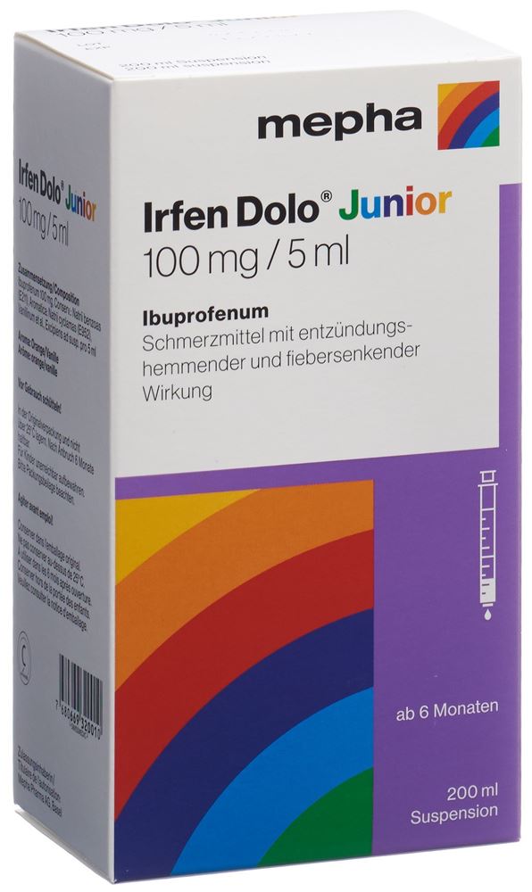 IRFEN DOLO Junior susp 100 mg/5ml fl 200 ml