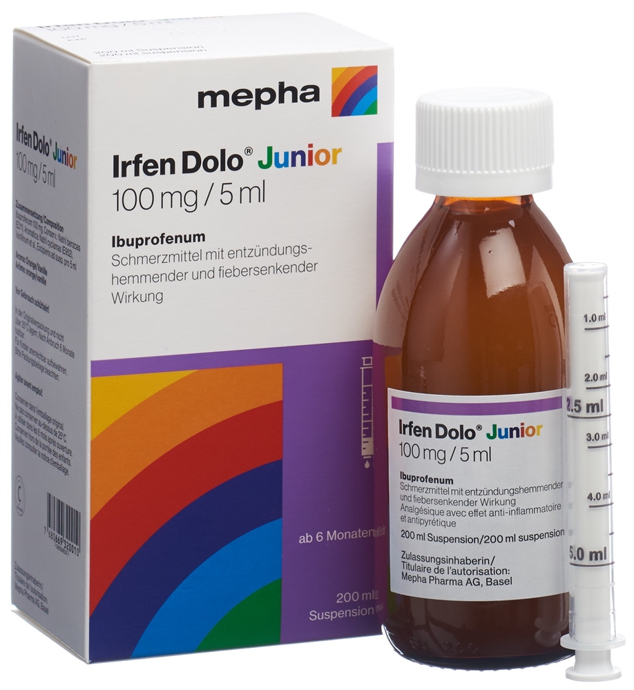 IRFEN DOLO Junior susp 100 mg/5ml fl 200 ml