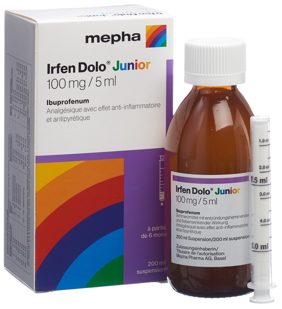 IRFEN DOLO Junior susp 100 mg/5ml fl 200 ml