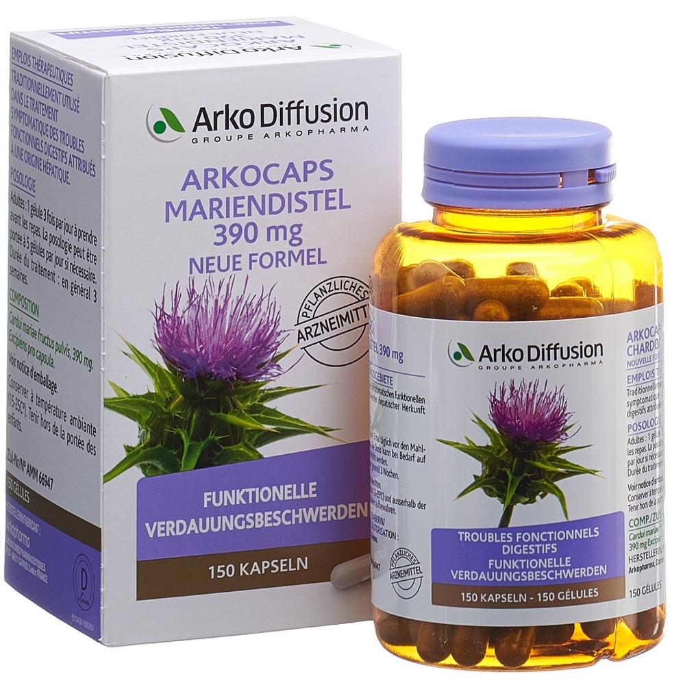 ARKOCAPS Chardon Marie 390 mg nv. form., gél. 150